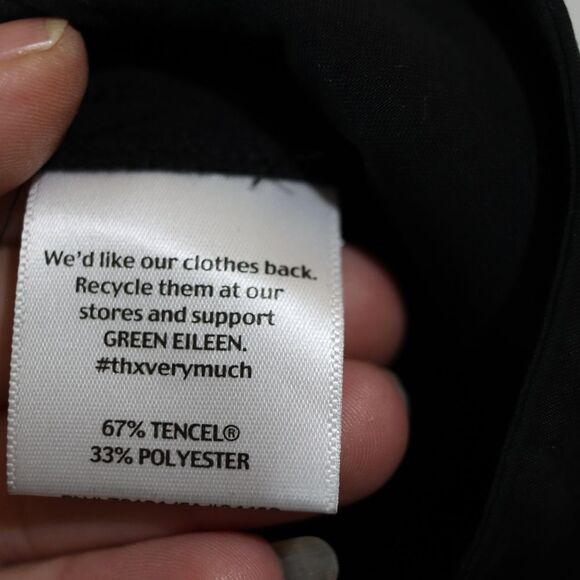 Eileen Fisher Black Flat Front Dress Pants Slacks Corporate Goth Med - Picture 14 of 14